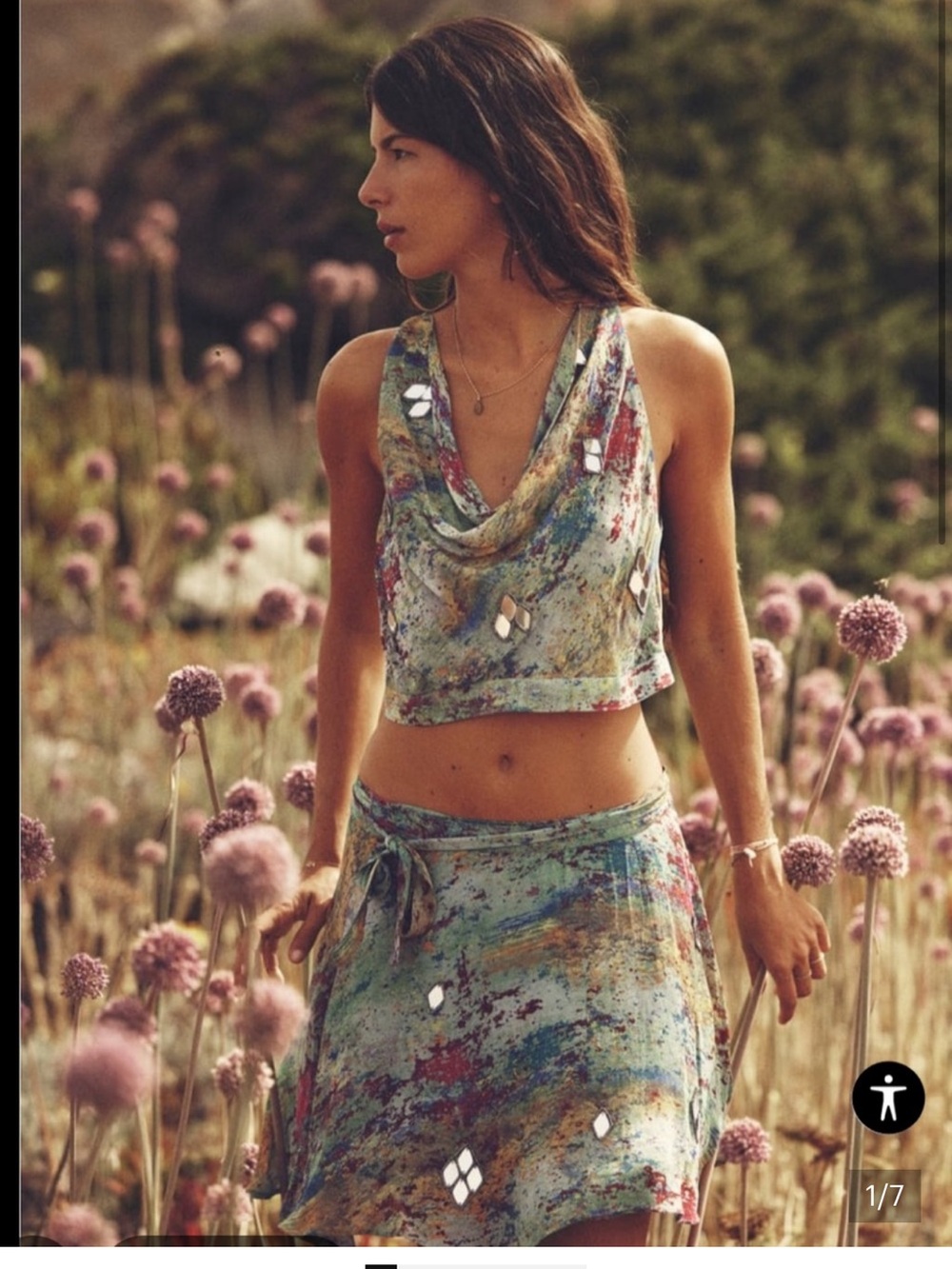 ZARA CO-ORD MULTICOLOR DRAPED SET